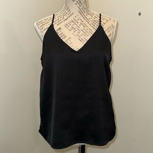 Black Satin V-Neck Camisole | Women’s Medium | NWNT